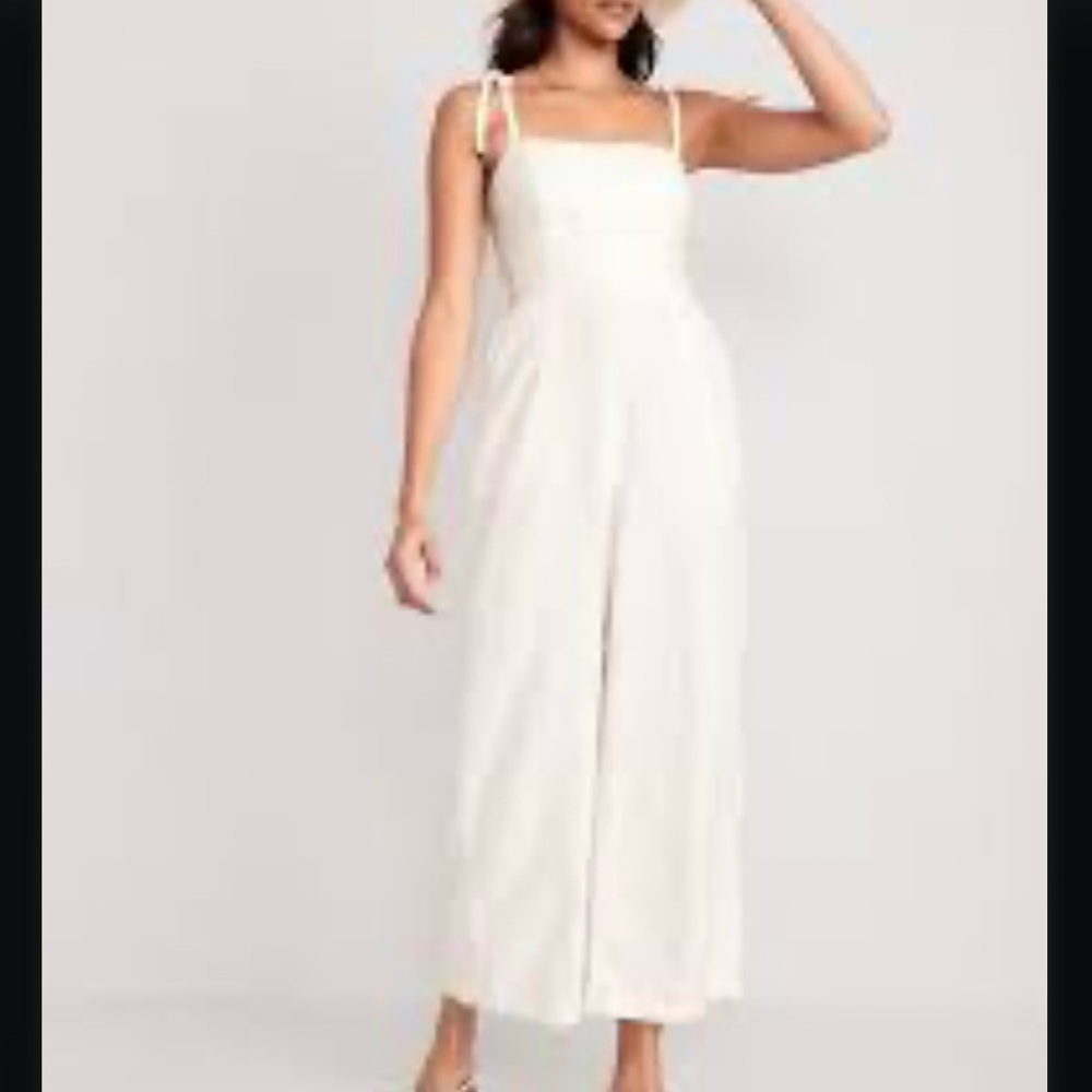 Linen blend jumpsuit